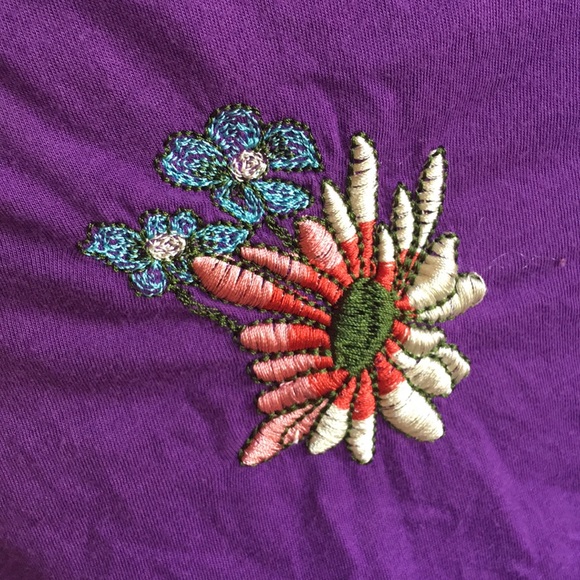 Johnny Was JWLA Purple Tank Top- Sz S - Picture 4 of 5